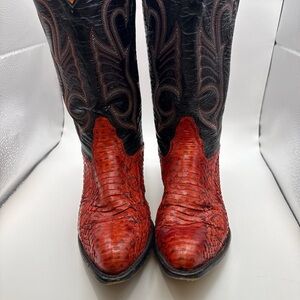 Tony Lama Red and Black women’s Western Boots